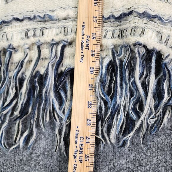 Cherry‎ Couture Made From Art For You Knit Wool Blend Sweater Fringe Boho - Picture 11 of 15